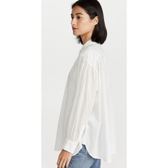 NILI Lotan BNWOT Womens Embroidered "Selene" Blouse Sz XSmall White - Picture 10 of 10